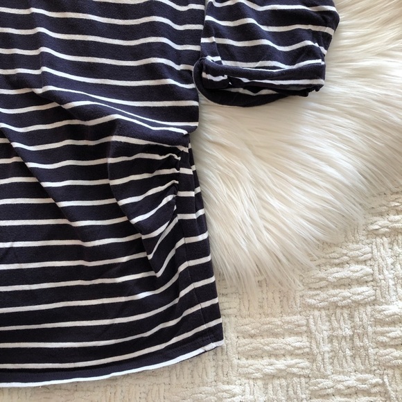 New Look Maternity Stripe 3/4 Sleeve Tee Blue 14 - Picture 5 of 7